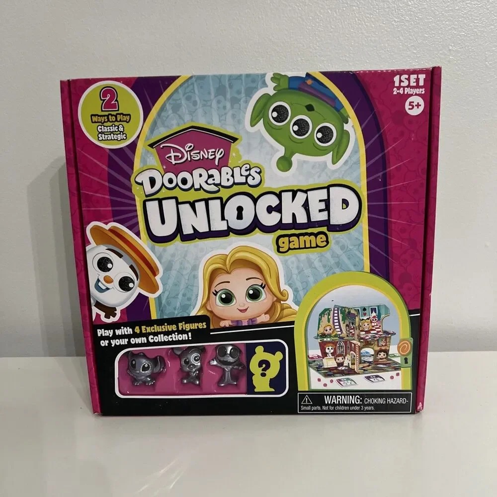 Disney Doorables Unlocked Board Game Toy With 4 Exclusive Figures New/Sealed